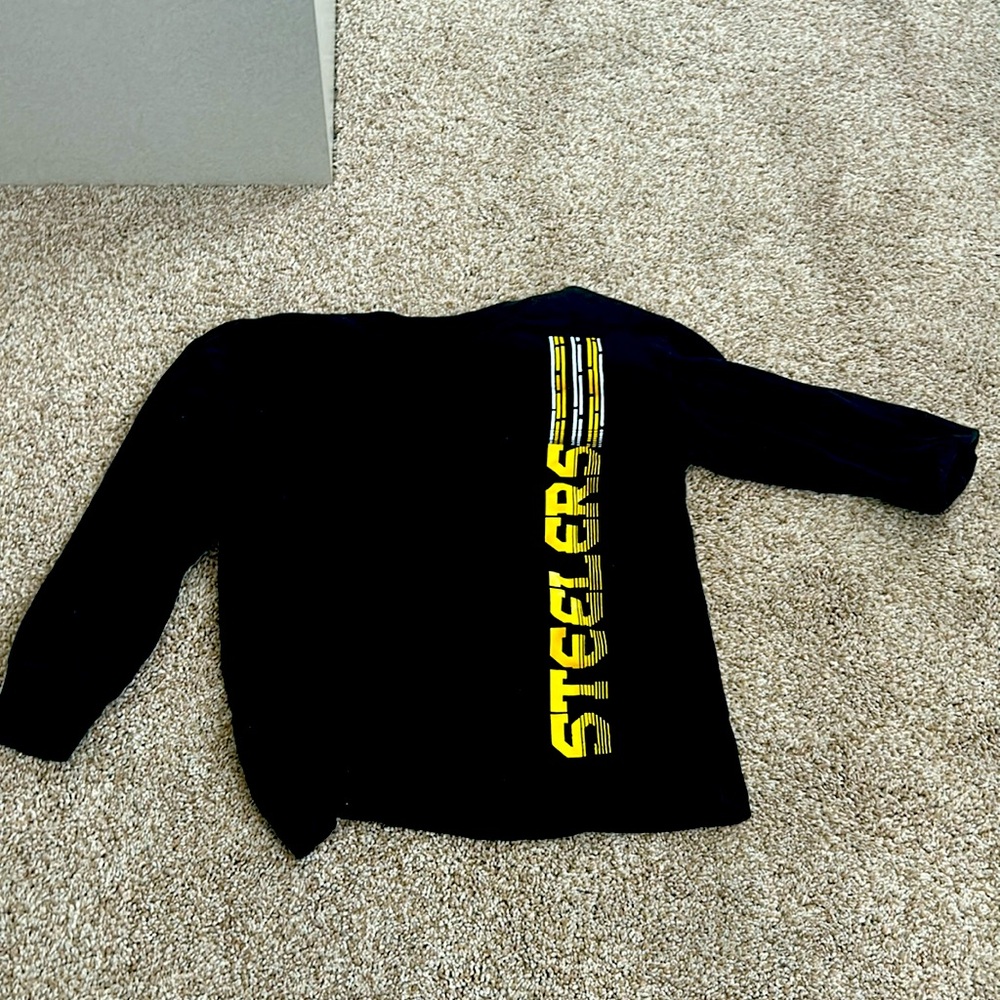 Long sleeves boy’s Steelers shirt, black